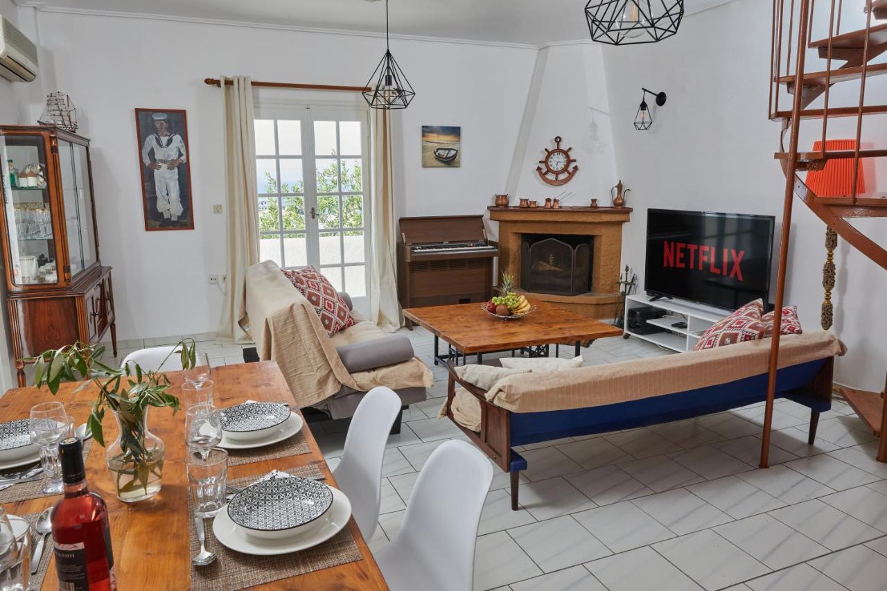 180° View To Sea Villa Vathi  Bagian luar foto